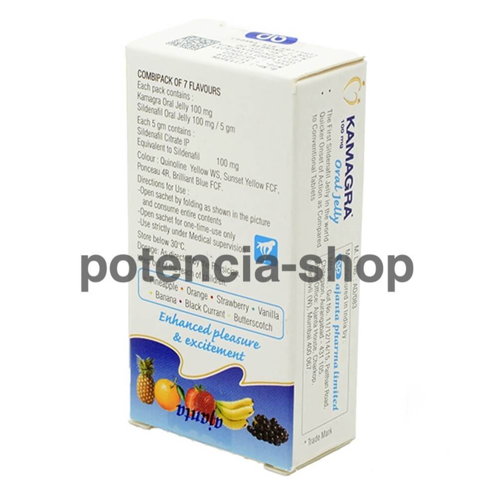 Kamagra Oral Jelly 100 mg - balenie a dávkovanie